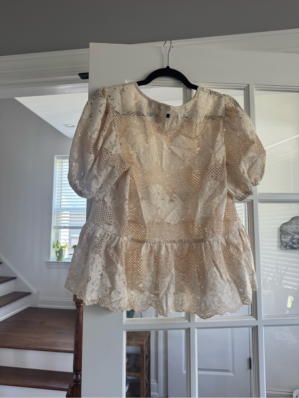 Anthropologie Dolan Left Coast Printed Peplum Top - Picture 7 of 8